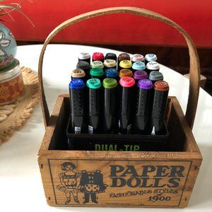 Vintage Wooden Box with Handle